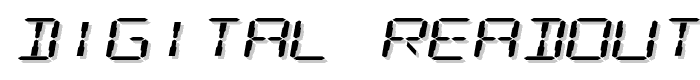 Digital Readout Expanded font